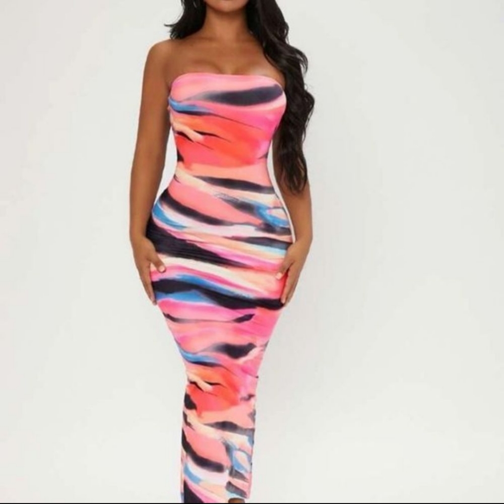 Shein Sexy Strapless Maxi Dress